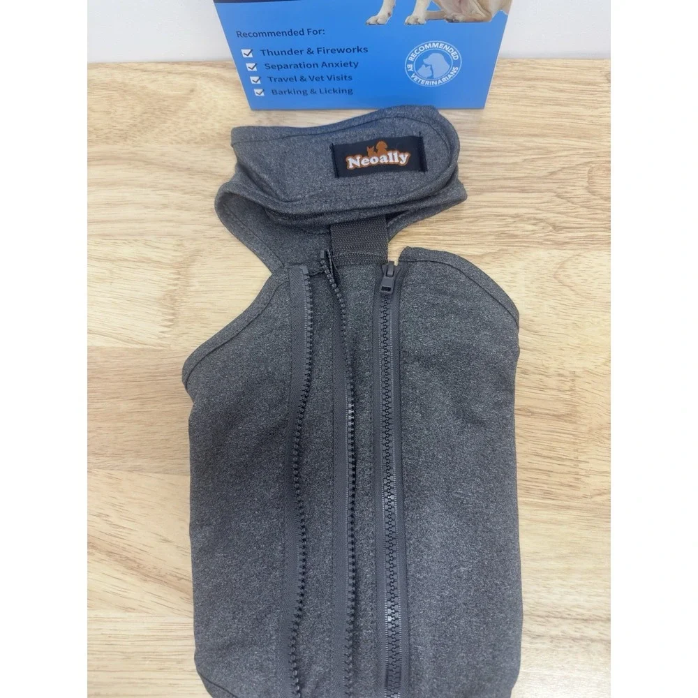 Neoally Dog Thunder‎ Shirt Anxiety Calming Vest, SMALL, Gray #32